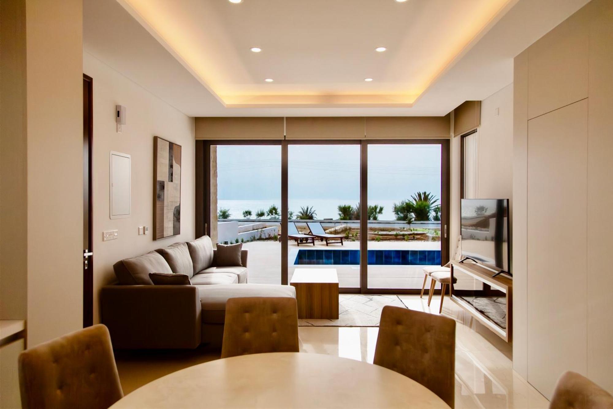 Santa Barbara Seafront Villas W Jacuzzi Pool Пафос Екстер'єр фото